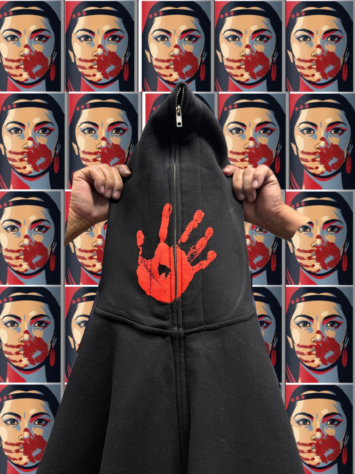 M.M.I.W. Full Zip Rhinestone Hoodie