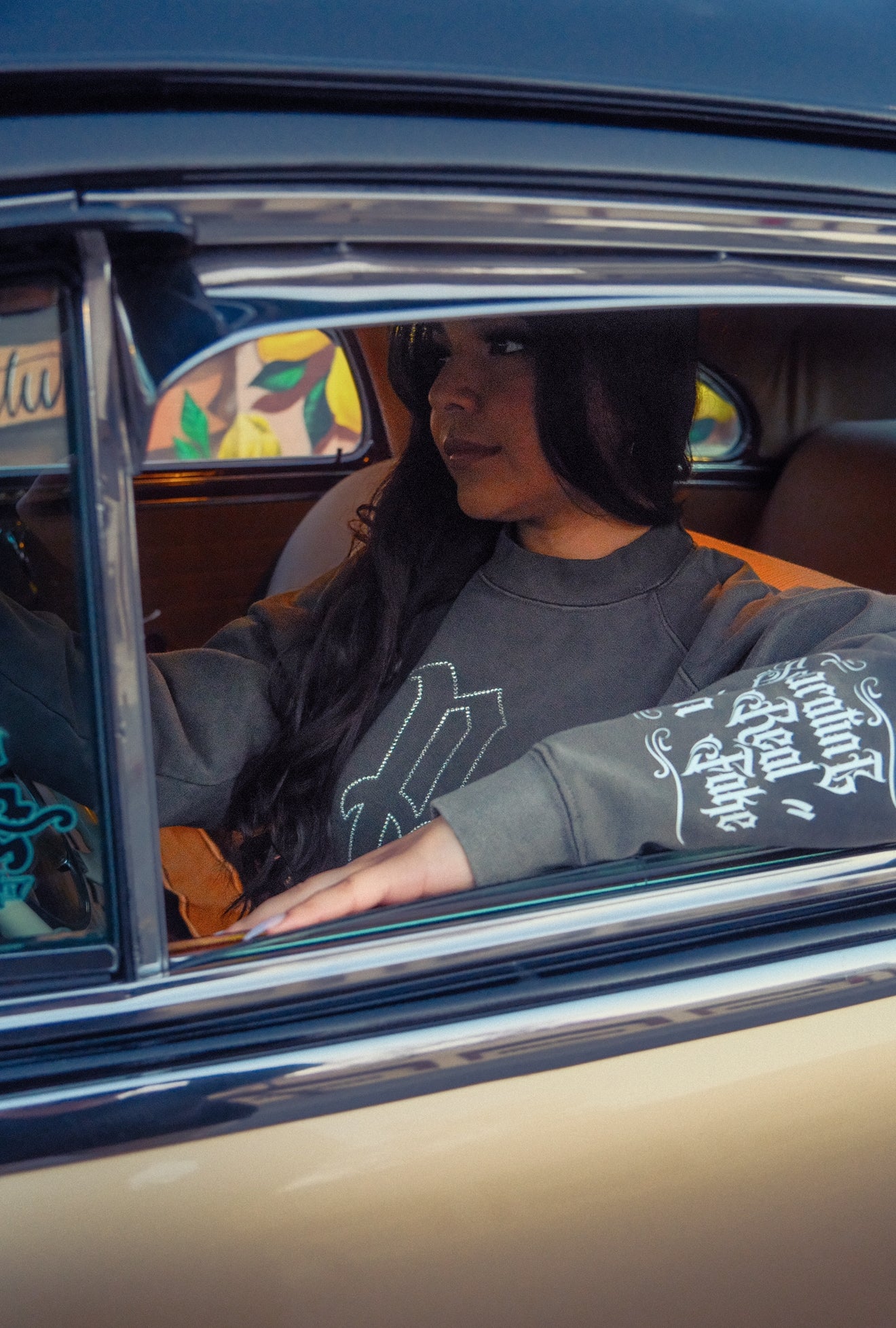 Vintage Grey “Rhinestone Crew Necks”