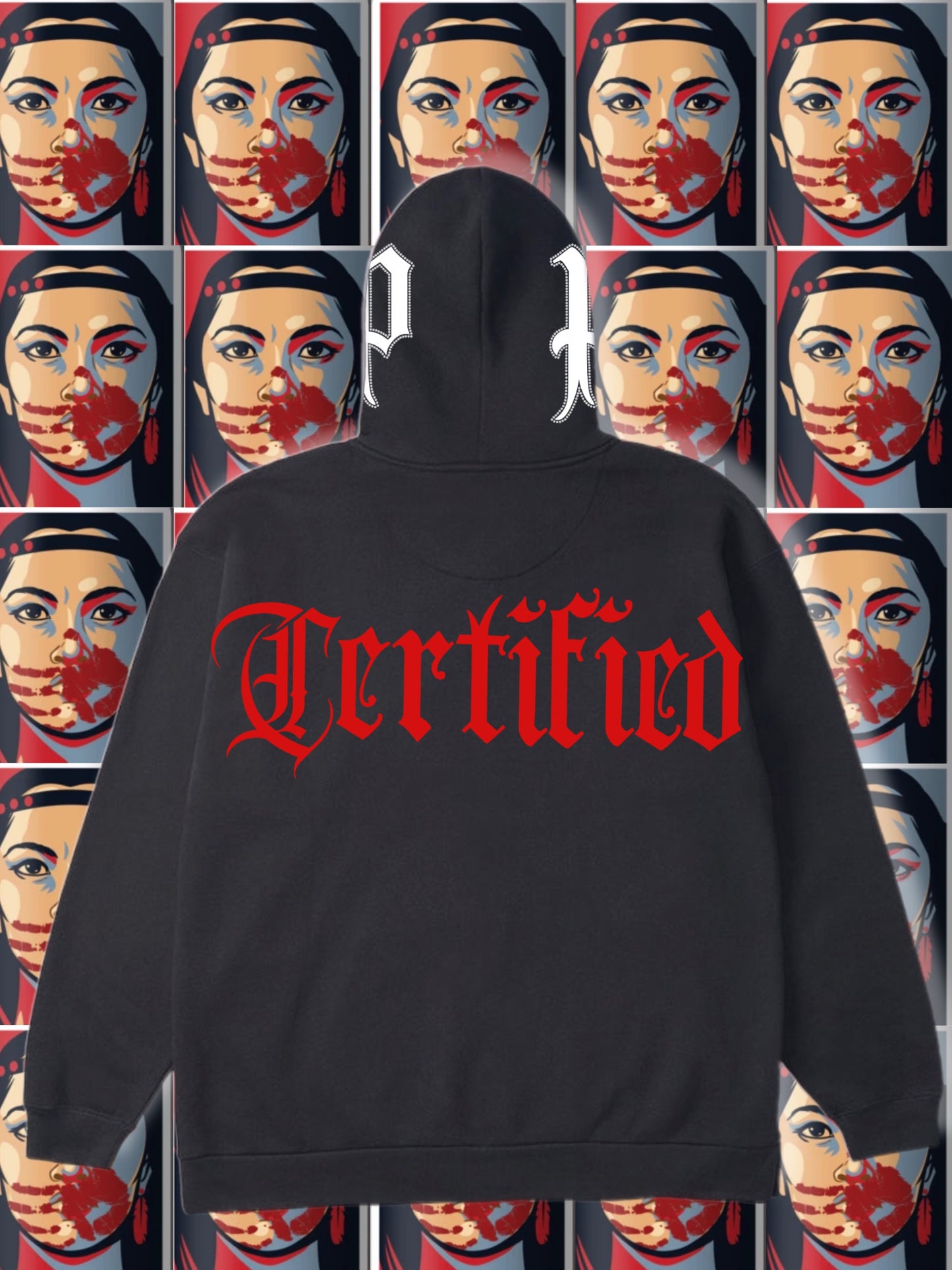 M.M.I.W. Full Zip Rhinestone Hoodie