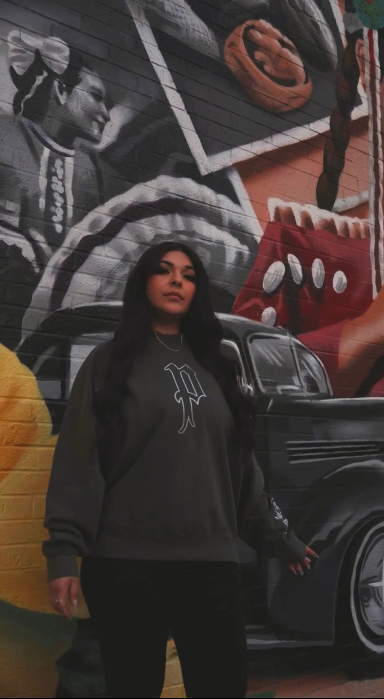 Vintage Grey “Rhinestone Crew Necks”